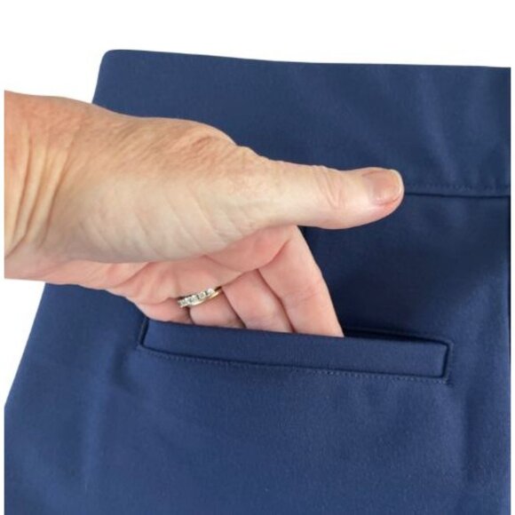 Soft Surroundings Soft Essential Ponte Slim Ankle Pants Navy Blue XS 2FY78 $89 - Picture 12 of 14